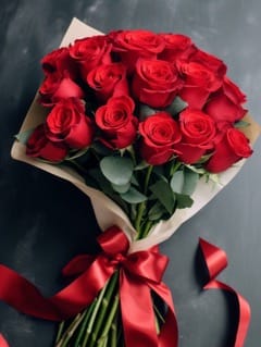 Long Stemmed Premium Red Roses